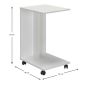 Τραπεζάκι βοηθητικό C-Shaped Megapap χρώμα λευκό gloss 35x45x65εκ.