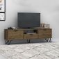 Έπιπλο τηλεόρασης Jasmine Megapap χρώμα καρυδί 170x35x50εκ.