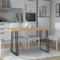Τραπέζι Gable Megapap χρώμα φυσικό οξιάς - ανθρακί 140x80x76εκ.