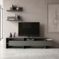 Έπιπλο τηλεόρασης Gara Megapap χρώμα ανθρακί 180x29,8x42εκ.