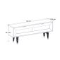 Έπιπλο τηλεόρασης Sirona Megapap χρώμα sapphire oak 140x30x55εκ.